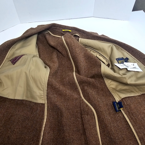 Rugby Ralph Lauren Textured Brown Blazer Suit Jacket - Picture 15 of 16